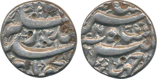 Jahangir, Silver Rupee, 11.36g, Qandahar Mint, RY 16 (KM# 142.2). Very fine.