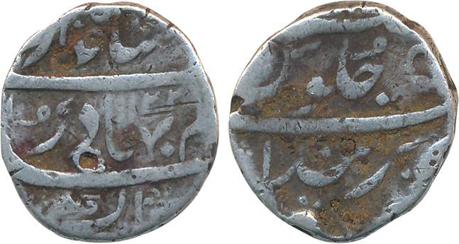 Shah Alam, Silver Rupee, 10.93g, Parenda Mint, AH 1122 (KM# 348.31). Complete mint name on