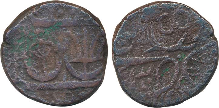 Mahoba, Copper Paisa, 13.80g, in the name of Shah Alam II, RY 55 (M&W# T1). Very fine, rar