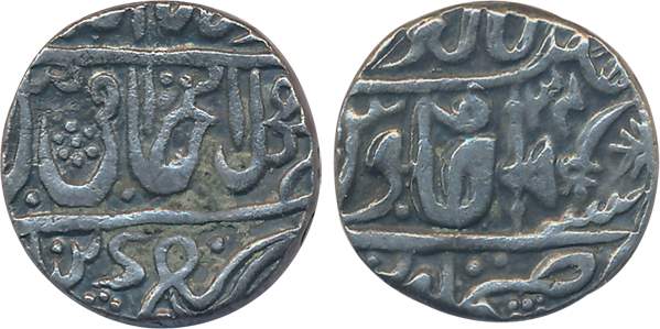 Silver Rupee, 10.74g, Jean Baptiste Filose issue, Seorha or Sabalgarh Mint, in the name of