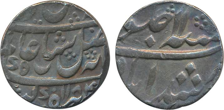 Murshidabad, Silver Rupee, 11.58g, in the name of Shah Alam II, AH 1184/ RY 11 (KM# 84.2).