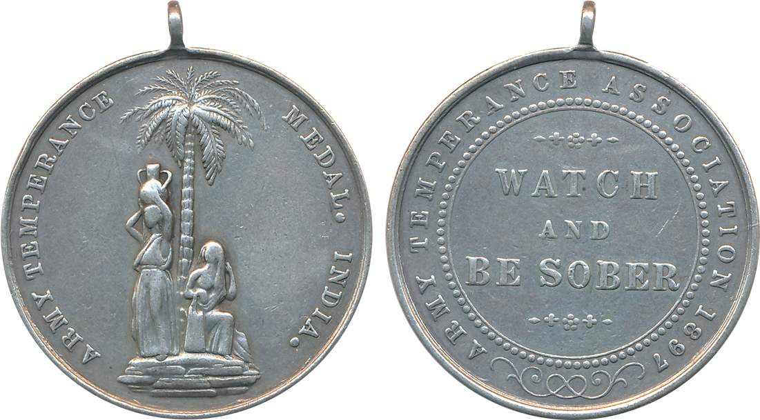 Army Temperance Association, Silver Medal, 1897, Watch & Be Sober. With suspension, very f