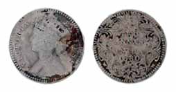 Victoria Empress, Silver, 2 Anna, 1880. About Very Fine, Scarce.