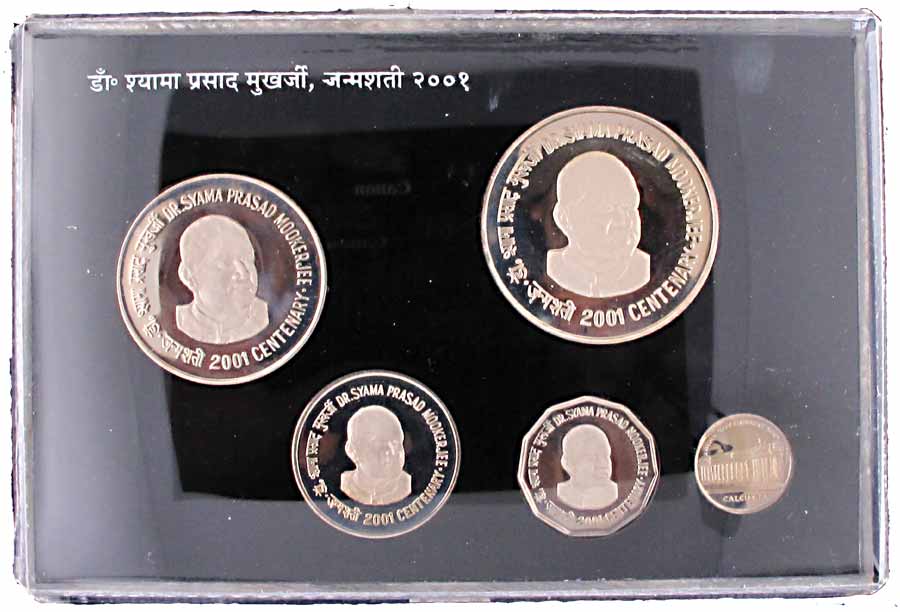 VVIP Commemorative Set of Dr. Shyama Prasad Mookerjee Centenary, 2001, Calcutta Mint, Rs. 