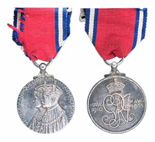 George V, Silver, Silver Jubilee Medal, conjoined busts of George V and Queen Mary to left