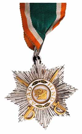 Azad Hind Medal, enamel on silver, Sher-i-Hind Medal of Azad Hind Provincial Government, w