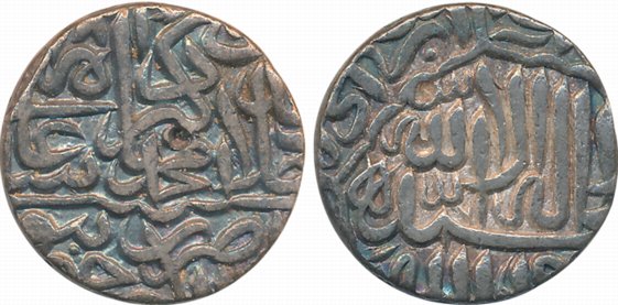Akbar, Silver Rupee, 11.31g, “Kalima” type, Dar ul Khilafat Jaunpur Mint (KM# 80.10). Very