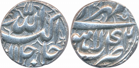 Akbar, Silver Rupee, 11.35g, “Jalalahu” type, Lahore Mint, Ilahi Month Mihir, Year 42 (KM#