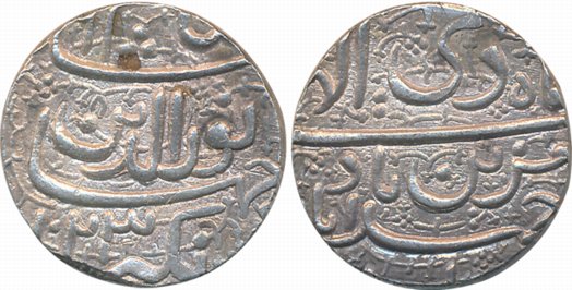 Jahangir, Silver Rupee, 11.46g, “Muzaiyan” couplet, Ahmedabad Mint, AH 1023, Ilahi Month D