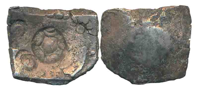 Punch Marked, Narhan Area, Attributed to Shakya Janapada, Silver 5 Shana, 6.36g, Uniface, 