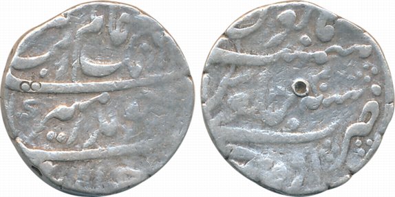 Aurangzeb, Silver Rupee, 11.48g, Adoni Mint (Not listed in KM), RY 30 ?. Little flatness o