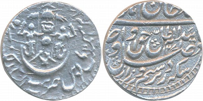 Wajid Ali Shah, Silver Rupee, 11.11g, Baitu s Sultanate Lakhnau Mulk Awadh Akhtar Nagar Mi
