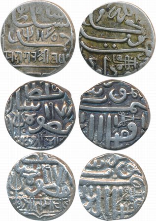 Rao Sri Tamachiji, Lakhpatji, & Bharmalji II, Silver Kori (3), 4.67g, 4.62g, 4.58g, with t
