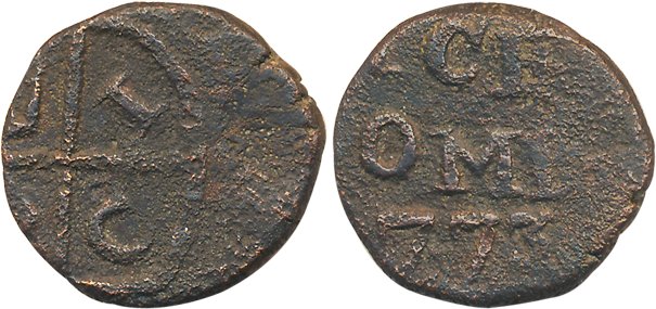 Copper Pice, 4.72g, 1773, Obv: U.E.I.Co in bale mark, Rev: Legend & date (KM# 188). Very f