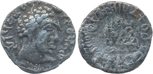 Satavahana, Vasisthiputra Sri Pulumavi, Silver Drachma, 1.71g, Nashik series, Portrait typ