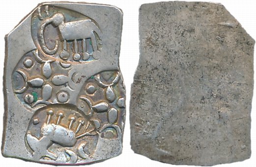 Punch Marked, Godavari- Vainganga river valley region, Attributed to Ashmaka’ Janapada, Si