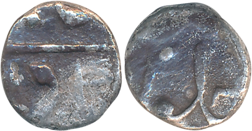 Muhiabad- Puna, Silver 1/8 Rupee, 1.20g, in the name of Ali Gauhar- Shah Alam II, Ankushi 