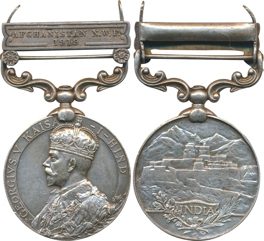 George V, India General Service Medal, Silver, Afghanistan N W F 1919 Bar, awarded to 1252