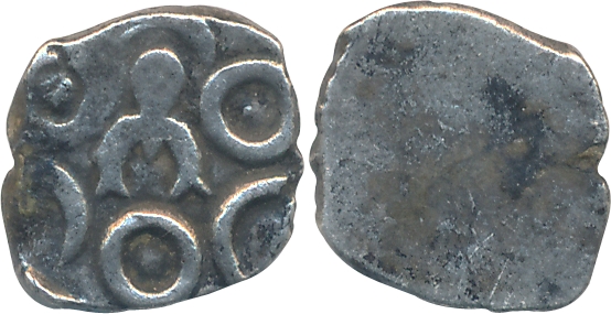 Punch Marked, Attributed to Avanti Janapada, Silver 1/2 Karshapana, 1.31g, Uniface type, O