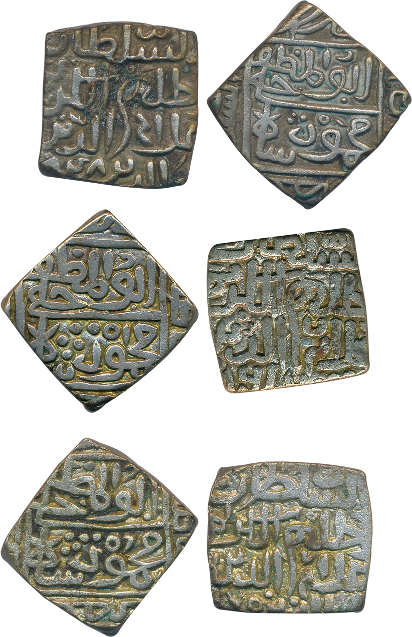 12 Mahmud Shah I, Silver Tanka (3), 10.85g, 10.66g, 10.44g, Hadrat Shadiabad Mint, AH 848,