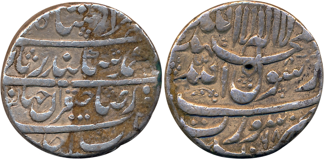 Murad Bakhsh, Silver, Rupee, 11.45g, "Four Lines legend" type, Surat Mint, AH 1068/ RY Aha