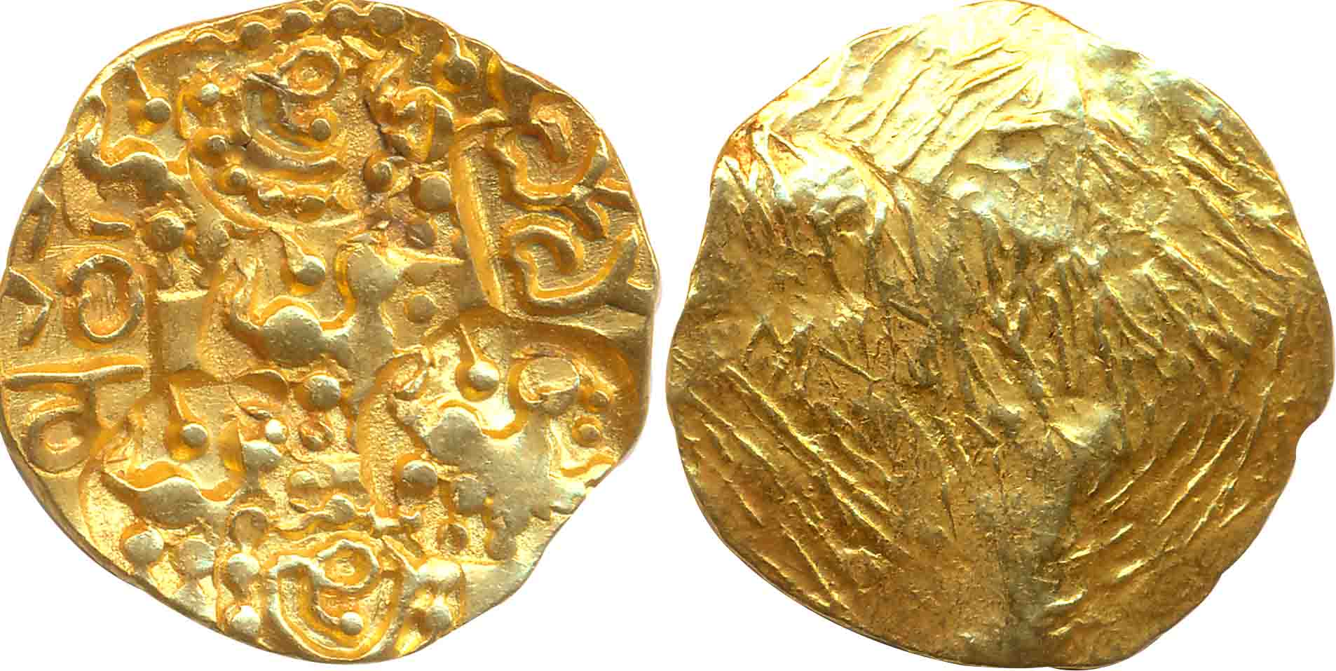 Feudatories of Chalukyas of Kalyani, "Andhra-Karnataka border" region, Gold Punch Marked G