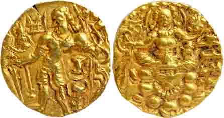 Guptas, Chandra Gupta III (c. 500-550 AD), Gold Heavy Dinar, 8.70g, ''Archer'' type, Obv: 