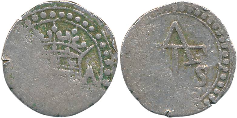 Goa, D. Joao IV, Silver, Tanga, 2.16g, Crowned arms on obverse (Gomes# 11.01). Very fine, 