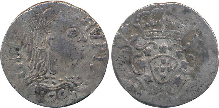 Goa, D. Maria I, Silver Rupia- 600 Reis, 10.58g, 1790, Obv: Bust to right, Rev: Crowned ar