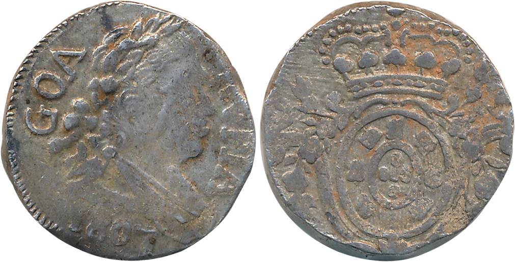 D. Joao P.R., Silver Rupia- 600 Reis, 10.81g, 1807, Obv: Bust to right, date below, Rev: C