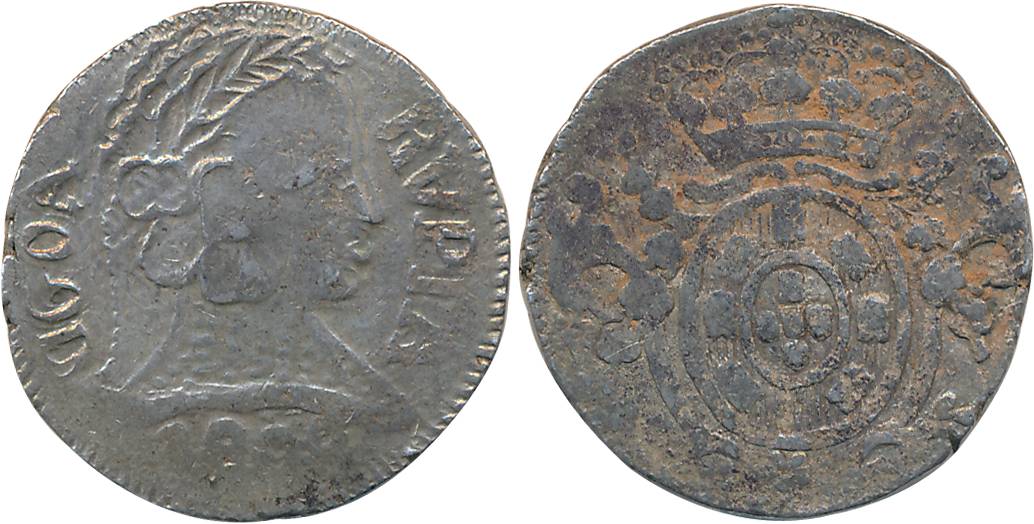 D. Joao P.R., Silver Rupia- 600 Reis, 10.96g, 1809, Obv: Bust to right, date below, Rev: C