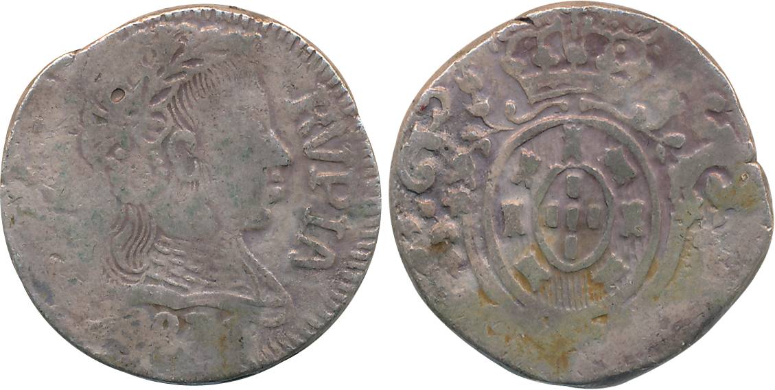 D. Joao, P. R., Silver Rupia- 600 Reis, 10.82g, 1811, Obv: Bust to right, date below, Rev: