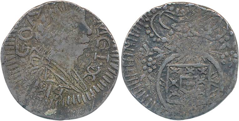 D. Joao VI, Silver 1/2 Pardau- 150 Reis, 2.71g, 1819, Obv: Bust to right, date below, Rev: