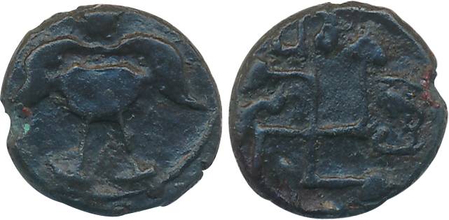 Rashtrakutas, Krishna I, Akalavarsha, Central Maharashtra region, Copper Alloyed, 2.12g, O