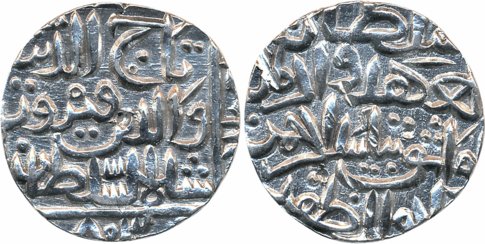 Taj ul din Firuz, Silver Tanka, 10.84g, Hadrat Ahsanabad Mint, AH 803 (G&G# BH63). Cleaned