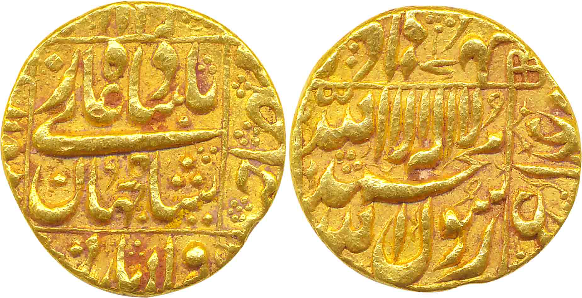 Shah Jahan, Gold Mohur, 10.90g, Daulatabad Mint, central inscription within square, knots 