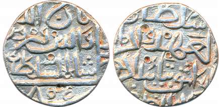Taj al din Firuz Shah, Silver Tanka, 10.48g, Hadrat Ahsanabad Mint, AH 805 (G&G# BH63). Ve