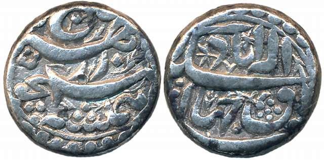 Akbar, Silver Rupee, 11.27g, “So called rebellion issue”, Allahabad Mint (KM# 97.1). Very 