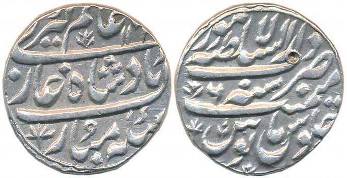 Alamgir II, Silver Rupee, 11.35g, Dar us Sultanate Lahore Mint, AH 11XX/ RY 6 (KM# 460.13)