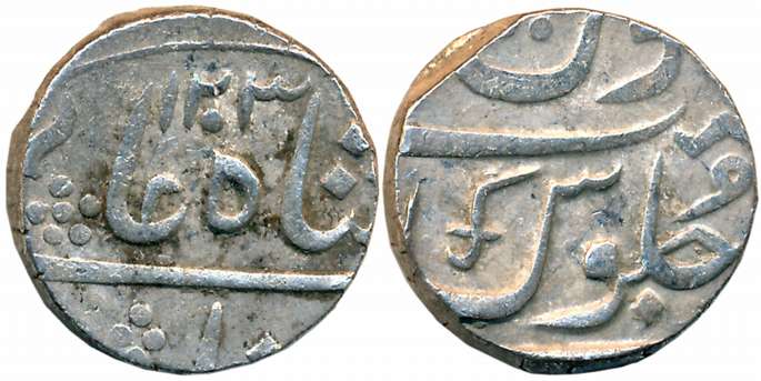 Fatah Singh, Silver Rupee, 11.33g, Baroda Mint, in the name of Shah Alam II, AH 1203, Scim