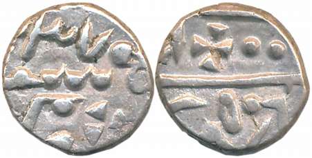 Umed Singh II, Silver 1/4 Rupee, 2.82g, in the name of Queen Victoria, RY 37 (KM# Y# 4). V