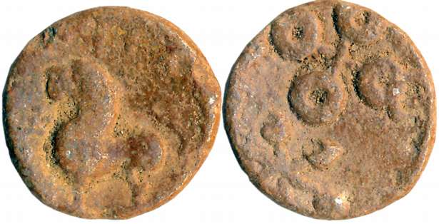 Satavahanas, Lead, 4.84g, Attributed to Siva Satakani, “Junnar” type, Obv: Lion to left, R