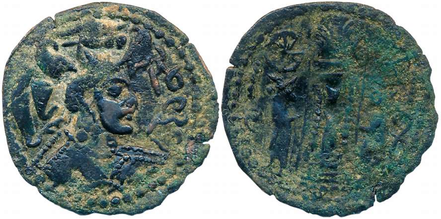 Hephthalites, Nezak Huns, Napki Malek, Billon Drachma,2.82g, Kabul valley series, Obv: Bus