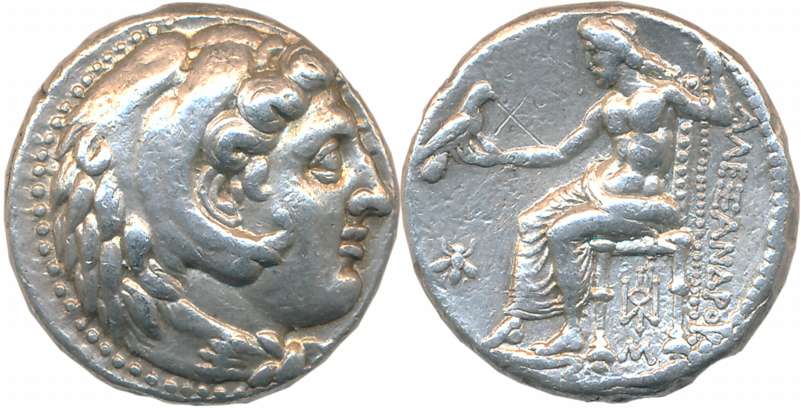 Kingdom of Macedonia, Alexander III, Silver Tetradrachm, 17.20g, Obv: Head of young Herakl