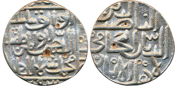 Muhammad Shah II, Silver Tanka, 10.81g, Hadrat Ahsanabad Mint, AH 793 (G&G# BH51). Very fi