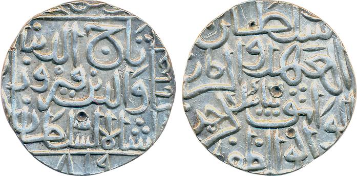 Taj al din Firuz Shah, Silver Tanka, 10.96g, Hadrat Ahsanabad Mint, AH 819 (G&G# BH63). Ve