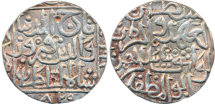 Taj al din Firuz Shah, Silver Tanka, 10.82g, Hadrat Ahsanabad Mint, AH 820 (G&G# BH63). Ve