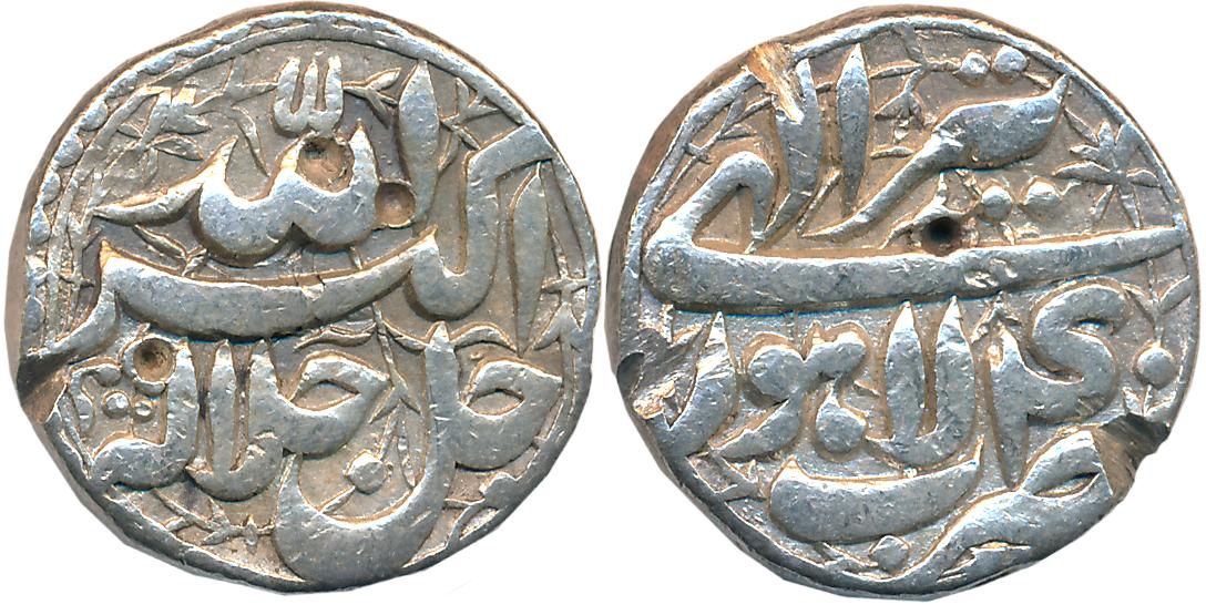 Akbar, Silver Rupee, 11.12g, "Jalalahu" type, Lahore Mint, Ilahi Month Tir, Year 40 (KM# 9