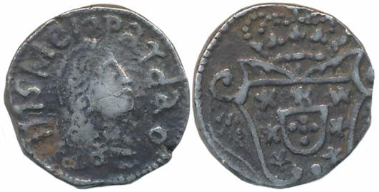 Goa, D. Jose, Silver Meio Pardau- 150 Rais, 2.68g, 1775, Obv: Bust to right, date & denomi