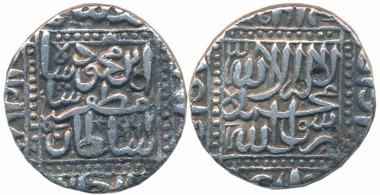 Shams al din Muzaffar Shah III - Second Reign, Silver Rupee, 10.69g, Dar al Darb Ahmedabad
